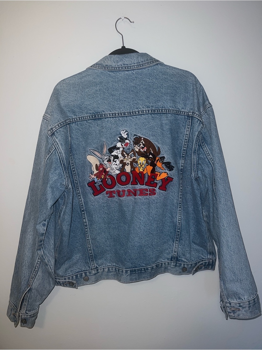 Warner Bros. Light Wash Blue Denim Jacket | Looney Tunes Jean Jacket
